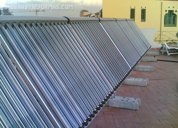 Calefacción solar tubos